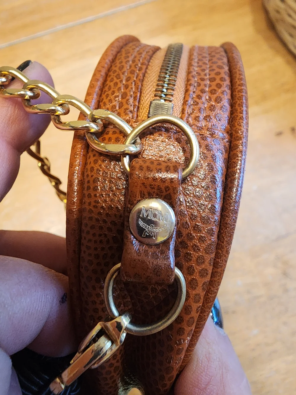 MCM round crossbody